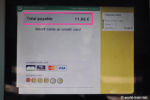 Pay the fare by coins or credit card